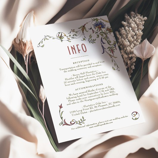 Einsetzen des INFO-Vintagen Viktorianischen Belle Einladung