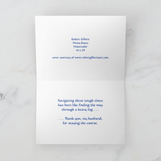 Einsicht Dankeskarte (Innenseite)