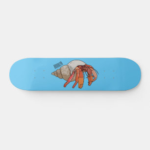 Einsiedlerkrebs Cartoon-Illustration Skateboard