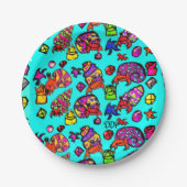 Einsiedlerkrebsstrand Pappteller (Vorderseite)