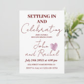 Einsiedlung und Feiern des Party der Haushaltserwä Einladung (Stehend Vorderseite)