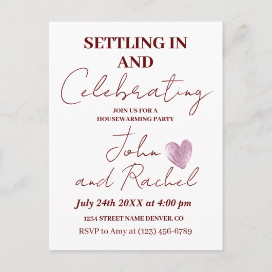 Einsiedlung und Feiern des Party der Haushaltserwä Postkarte (Vorderseite)