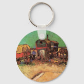 Einsiedlung von Sinti und Roma-Karawanen durch Vin Schlüsselanhänger (Vorderseite)