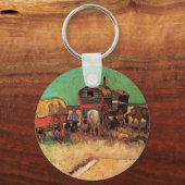 Einsiedlung von Sinti und Roma-Karawanen durch Vin Schlüsselanhänger (Vorderseite)