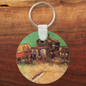 Einsiedlung von Sinti und Roma-Karawanen durch Vin Schlüsselanhänger (Vorderseite)
