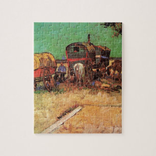 Einsiedlung von Sinti und Roma mit Wohnwagen, Van Puzzle