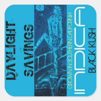 EINSPARUNG DES TAGES INDICA QUADRATISCHER AUFKLEBER