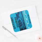 EINSPARUNG DES TAGES INDICA QUADRATISCHER AUFKLEBER (Umschlag)