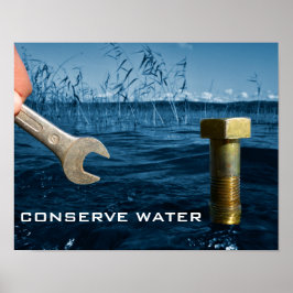 Einsparung von Wasserplakaten Poster