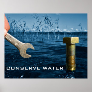 Einsparung von Wasserplakaten Poster
