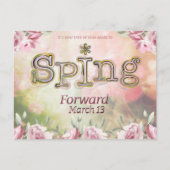 Einsparungen am Tag Frühling im Vorfeld Postkarte (Vorderseite)