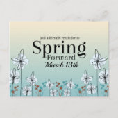 Einsparungen am Tag Frühling im Vorfeld Postkarte (Vorderseite)