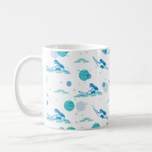 Einspringen und Schwimmen Muster Art Kaffeetasse