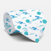 Einspringen und Schwimmen Muster Art Krawatte (Gerollt)