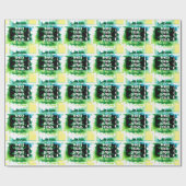 Einst ein Rebell, immer ein Rebell blau grün Geschenkpapier (Flach)