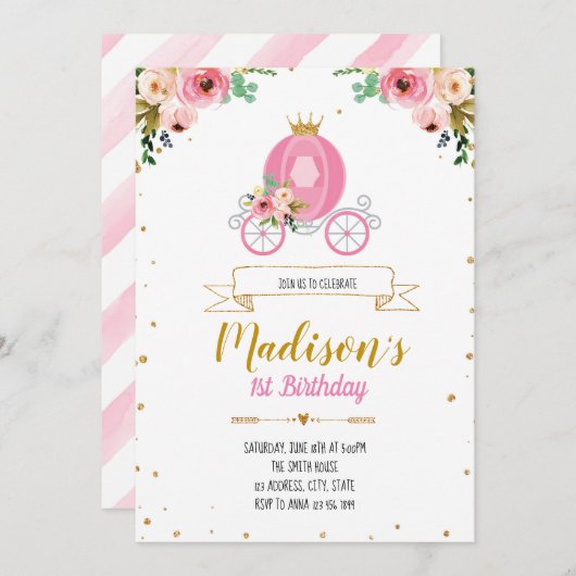 Einst laden Wort ein Einladung (Vorne/Hinten)