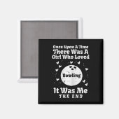 Einst liebte das Mädchen Bowling Girls Kinder ster Magnet (Vorderseite/Rückseite)