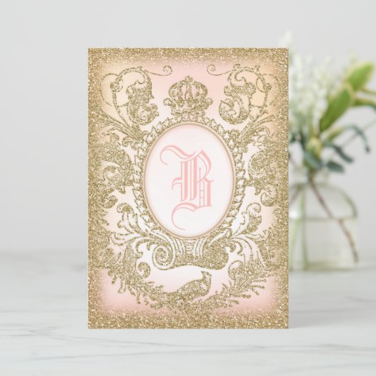 Einst Prinzessin Invitation Einladung (Stehend Vorderseite)