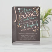 Einst Storybook-Brautparty-Rosa Einladung (Stehend Vorderseite)