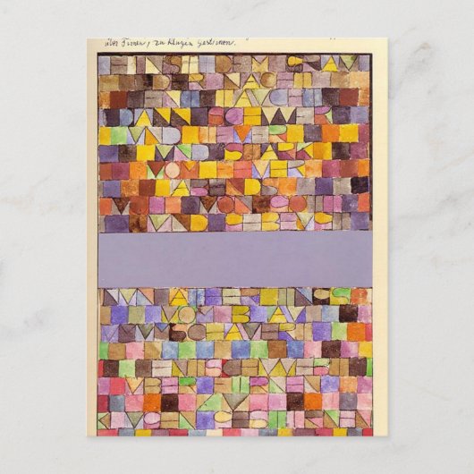 Einst von Paul Klee aus dem Gray of Night hervorge Postkarte (Vorderseite)