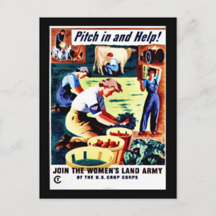 Einstechen und Hilfe Postkarte