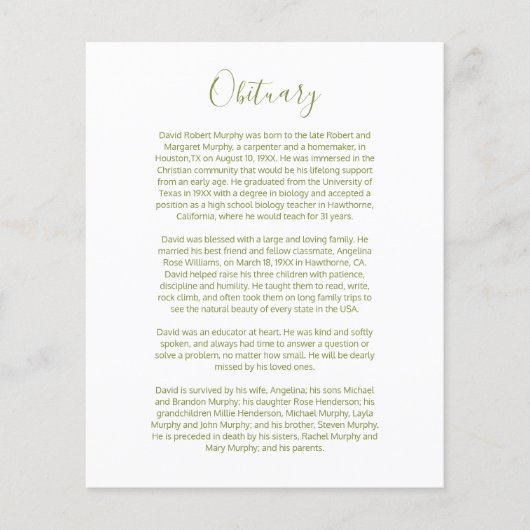 Einsteckkarte (Vorderseite)