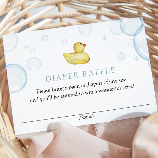 Einsteckkarte aus Gummi Duck Diaper Einladung