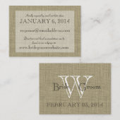 Einsteckkarte Begleitkarte (Vorne/Hinten)