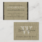 Einsteckkarte Begleitkarte (Vorne/Hinten)