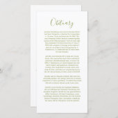 Einsteckkarte Dankeskarte (Vorne/Hinten)