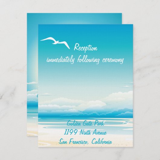 Einsteckkarte des tropischen Empfangs Begleitkarte (Vorne/Hinten)