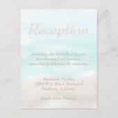 Einsteckkarte des tropischen Empfangs mit Aquarell Begleitkarte (Rückseite)