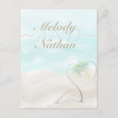 Einsteckkarte des tropischen Empfangs mit Aquarell Begleitkarte (Vorderseite)