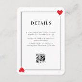 Einsteckkarte für Casino-Hochzeiten Begleitkarte (Vorderseite)