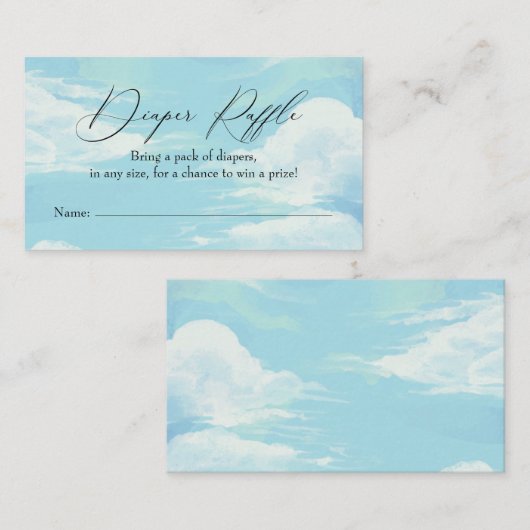 Einsteckkarte für das Blue Sky Cloud Diaper Visitenkarte (Vorne/Hinten)