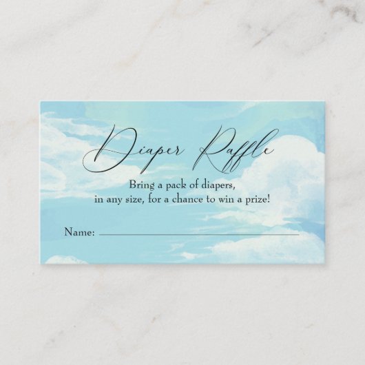 Einsteckkarte für das Blue Sky Cloud Diaper Visitenkarte (Vorderseite)
