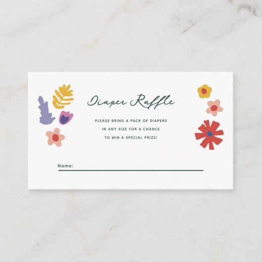 Einsteckkarte für das Blume-Feld Begleitkarte (Vorderseite)