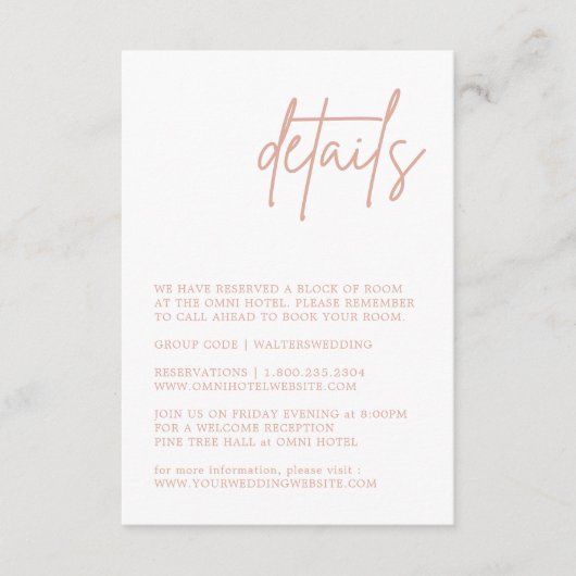 Einsteckkarte für das dunkelrosa Detail Begleitkarte (Vorderseite)