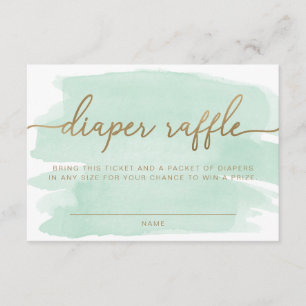 Einsteckkarte für das Green Wassercolor-Windeln-Ra Begleitkarte