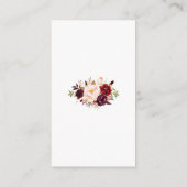 Einsteckkarte für das Hochzeitburgundy-Kranz Begleitkarte (Rückseite)