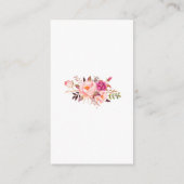 Einsteckkarte für das Hochzeitrosa Foto Begleitkarte (Rückseite)