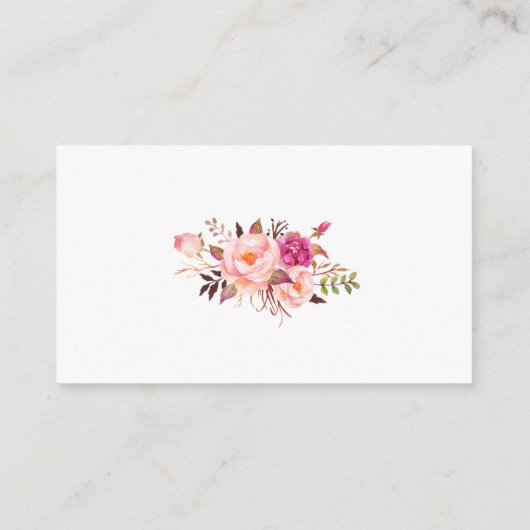 Einsteckkarte für das Hochzeitrosa Gold Begleitkarte (Rückseite)