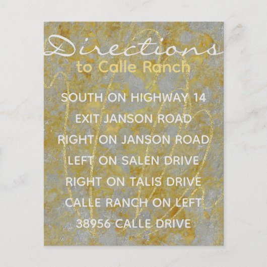 Einsteckkarte für das Hochzeitssilber (Vorderseite)