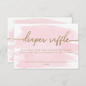 Einsteckkarte für das rosa Wasserfarben-Papierkorb Begleitkarte (Vorne/Hinten)