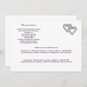 Einsteckkarte für den benutzerdefinierten Herzklap Einladung (Vorne/Hinten)