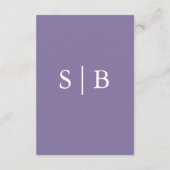 Einsteckkarte für den klassischen Lavendel Begleitkarte (Rückseite)