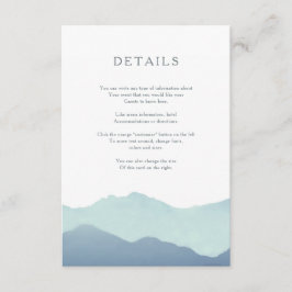 Einsteckkarte für den Mountain Range Begleitkarte