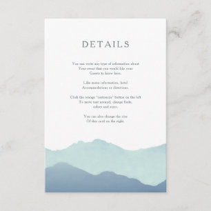 Einsteckkarte für den Mountain Range Begleitkarte