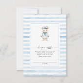 Einsteckkarte für den Sailor Bear Blue Stripe Raff Einladung (Vorderseite)