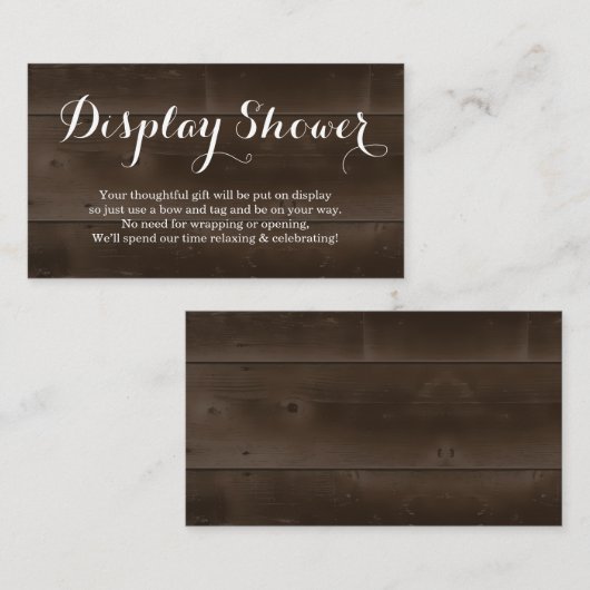 Einsteckkarte für die Duschkabine anzeigen | Rusti Begleitkarte (Vorne/Hinten)